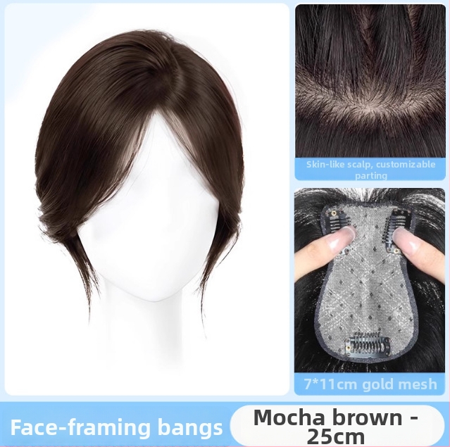 Topper juuksed inimeste juustest, mudel F520, kinnitamise mehhanism, sirged juuksed, sobib värvimiseks ja permimiseks