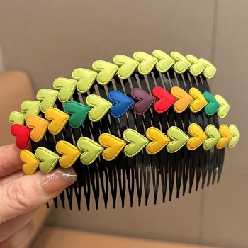 Laste juukseklips südame motiiviga, käsitöö, plastik/resiin, kohandatav.