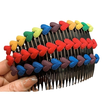 Laste juukseklips südame motiiviga, käsitöö, plastik/resiin, kohandatav.