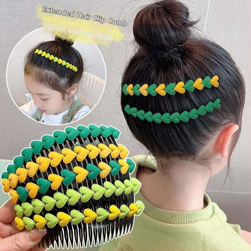 Laste juukseklips südame motiiviga, käsitöö, plastik/resiin, kohandatav.