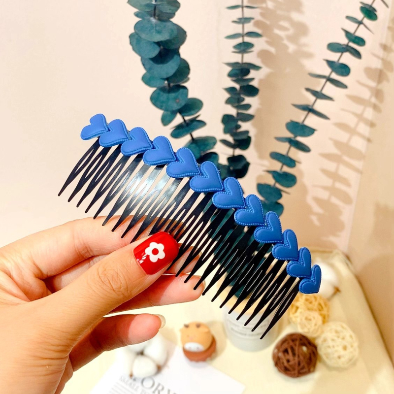 Laste juukseklips südame motiiviga, käsitöö, plastik/resiin, kohandatav.