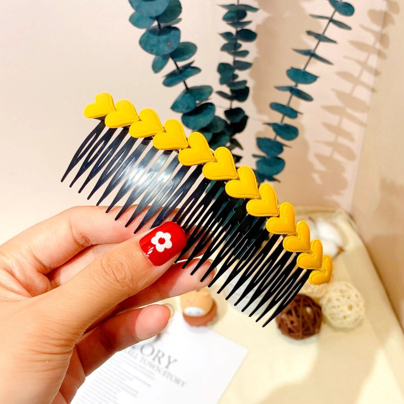 Laste juukseklips südame motiiviga, käsitöö, plastik/resiin, kohandatav.