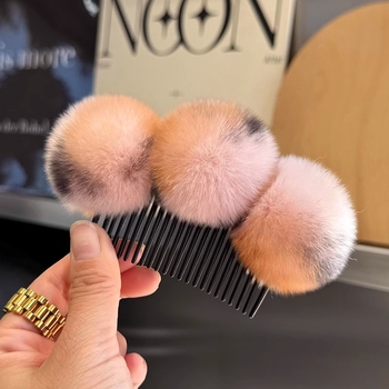 Tõeline Rexi küülikukarusnahast juukseklips, karvane aksessuaar jaapani-korea stiilis soenguks