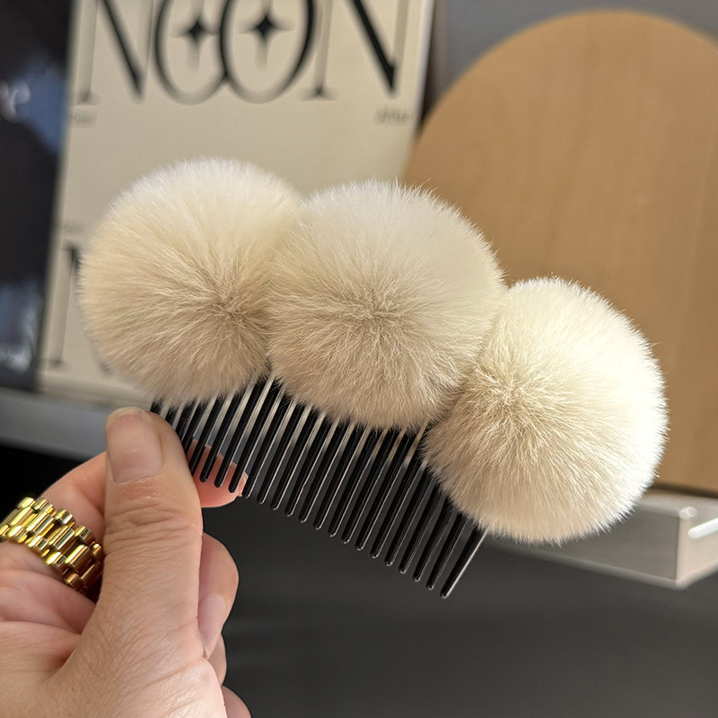 Tõeline Rexi küülikukarusnahast juukseklips, karvane aksessuaar jaapani-korea stiilis soenguks