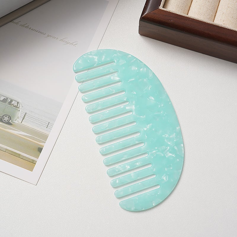 Grebena za kosu s acetatnom pločom, geometrijski dizajn, polukružni oblik, japansko-korejski retro stil