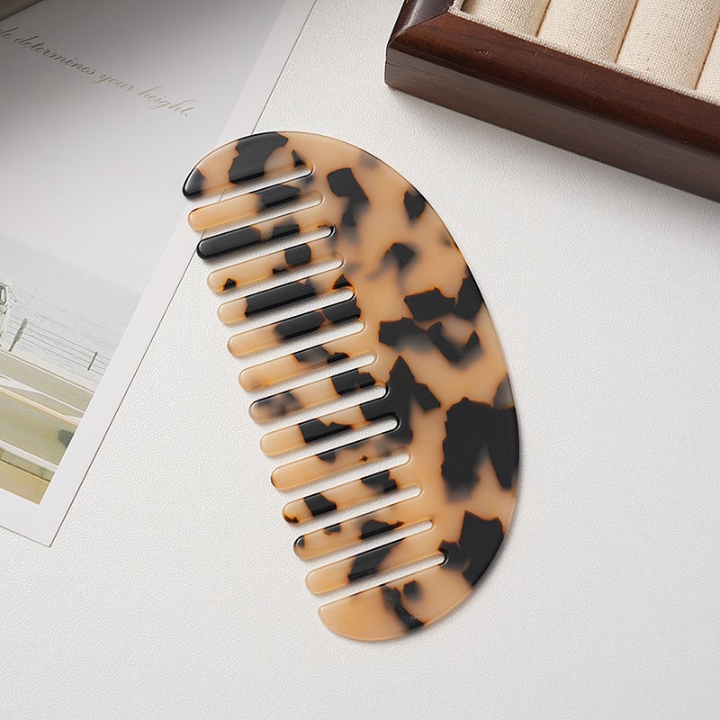 Grebena za kosu s acetatnom pločom, geometrijski dizajn, polukružni oblik, japansko-korejski retro stil