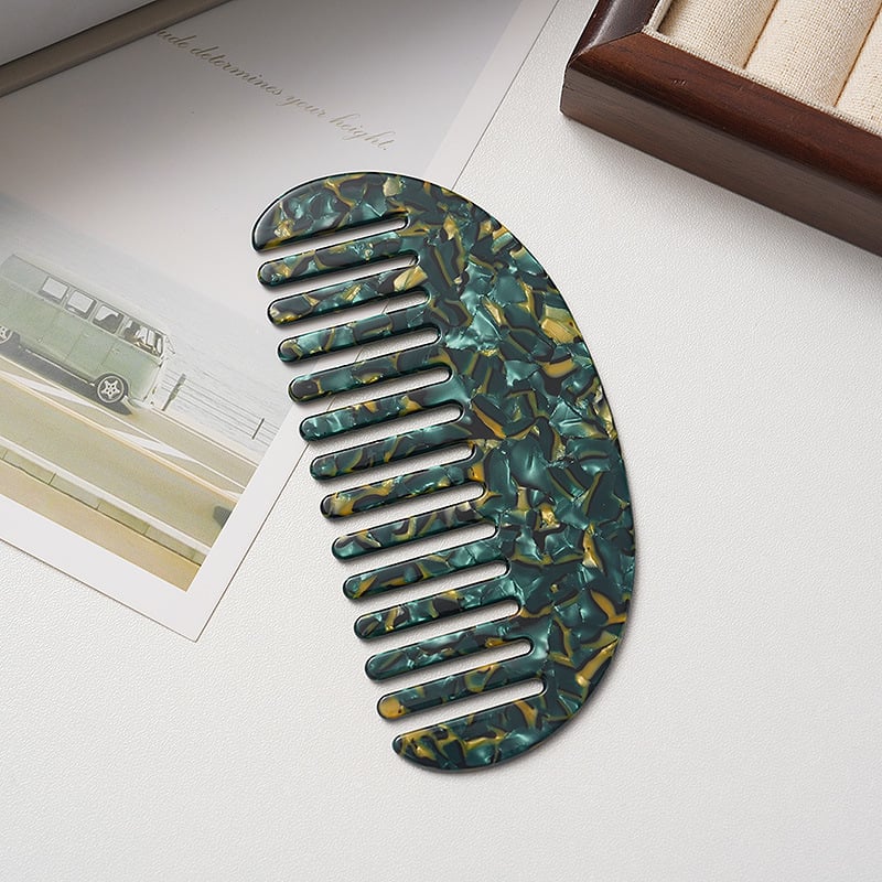 Grebena za kosu s acetatnom pločom, geometrijski dizajn, polukružni oblik, japansko-korejski retro stil