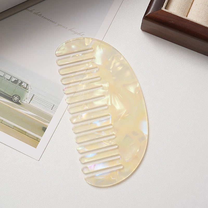 Grebena za kosu s acetatnom pločom, geometrijski dizajn, polukružni oblik, japansko-korejski retro stil