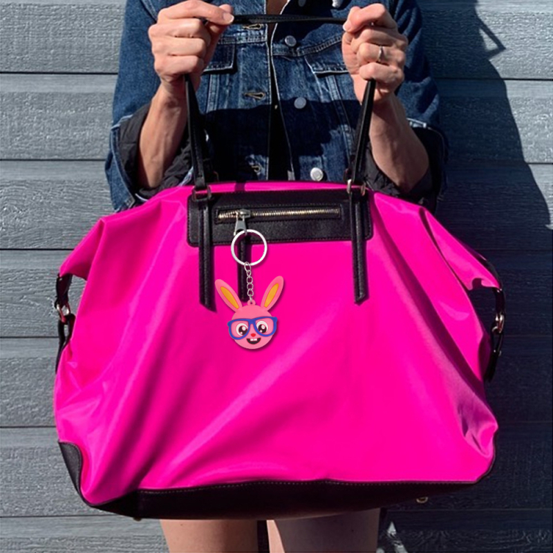 PVC pehme kummist võtmehoidja – animatsioonistiil, lastele, ovaalne kuju küülikumuna, litsentsitud privaatne bränd, hulgipakkimine