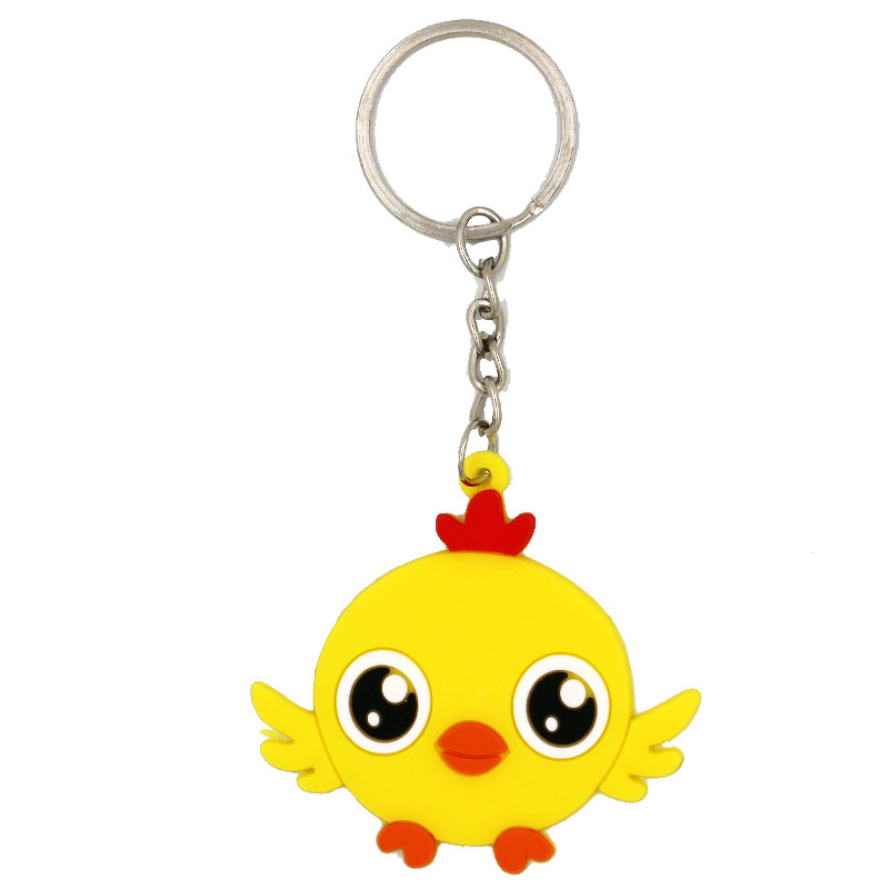 PVC pehme kummist võtmehoidja – animatsioonistiil, lastele, ovaalne kuju küülikumuna, litsentsitud privaatne bränd, hulgipakkimine