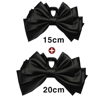 Klip za kosu s ogromnom mašnicom – ručno izrađen gripper, platno, ženski stil, motiv leptira