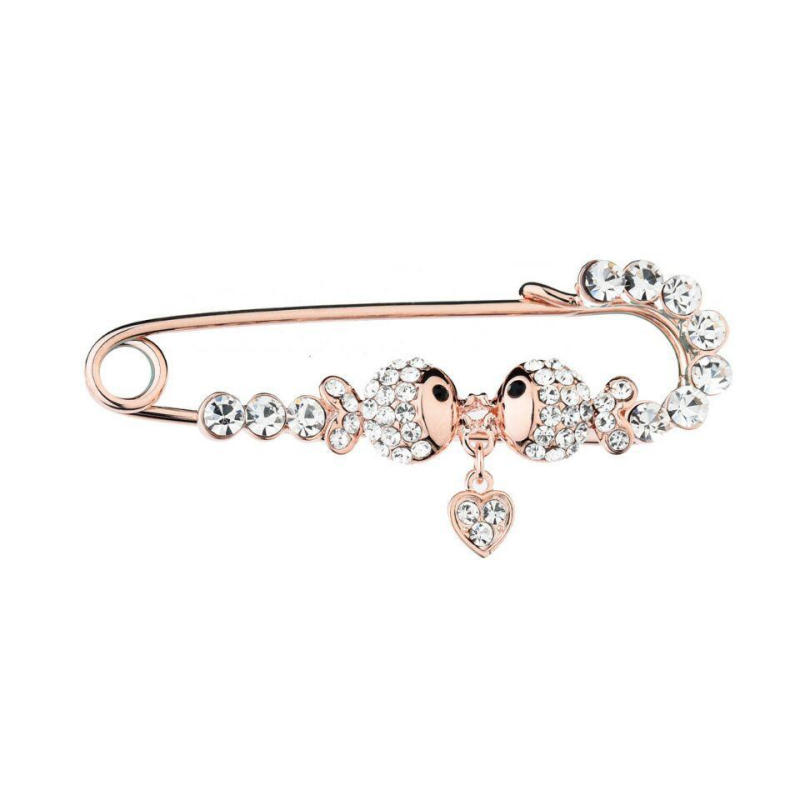 Brosa s motivom jelena, legura, biserna mozaika, crtani stil, unisex, elektroplatina prevlak