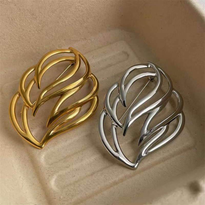 Broš od nehrđajućeg čelika s geometrijskim motivom morske zvijezde, elektroplatiniranje, dekorativni nakit Kuoxi jewelry