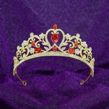 Nevjesta tiara s Rhinestone kristalima, legura, elektroplatiranje, oblik korona, vintage stil