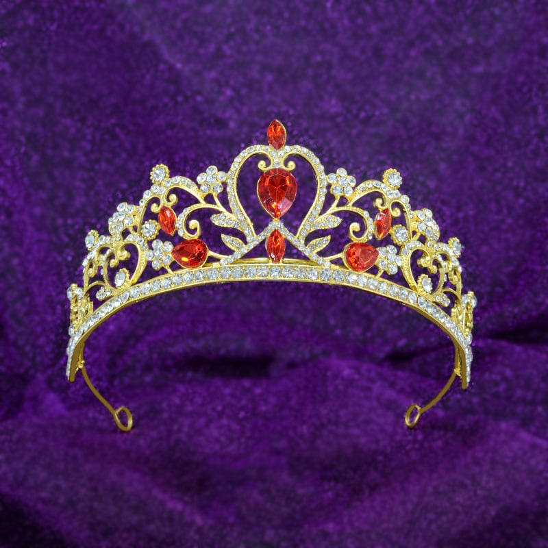 Nevjesta tiara s Rhinestone kristalima, legura, elektroplatiranje, oblik korona, vintage stil
