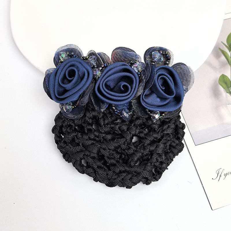 Klip za kosu od mrežaste tkanine, ručno izrađen, cvijet ruže, elegantan stil, za žene