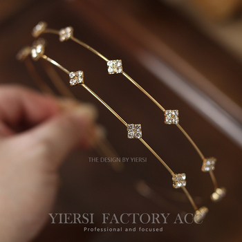 Galvas lente ar pērļu un kristālu ziedu, sakausējums, elektroplakāts, rudens 2023, japāņu un korejiešu stils, sievietēm