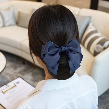 Satīna matu tīklis sievietēm – profesionālā medicīniskā māsa, matu pīnuma aksesuārs, Flowers bloom in june, rudens 2025