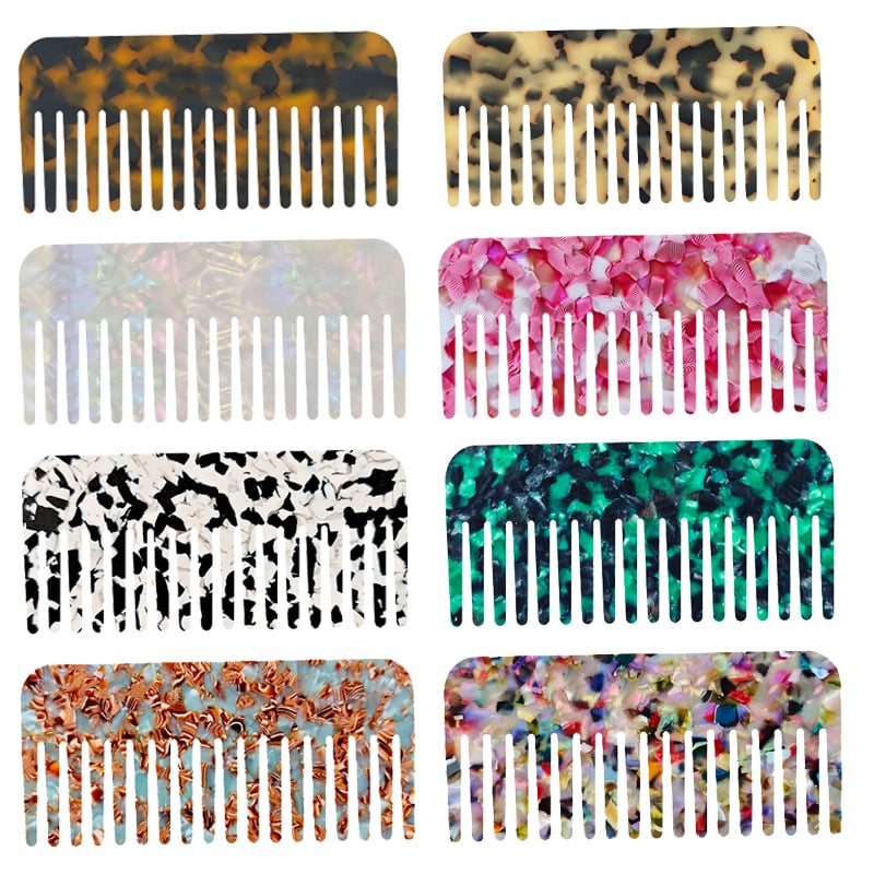 Acetatni češalj za kosu, francuski stil, vintage elegancija, široki zubi, antistaticki, ručno izrađeno