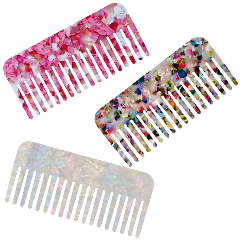 Acetatni češalj za kosu, francuski stil, vintage elegancija, široki zubi, antistaticki, ručno izrađeno