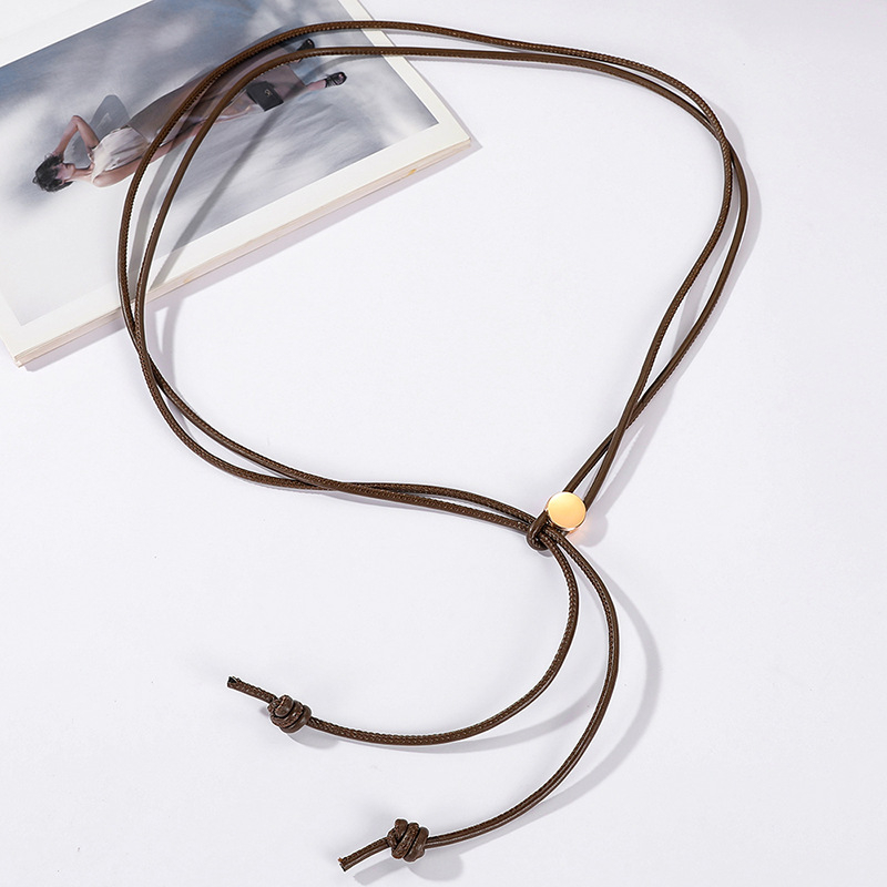 Γυναικεία λεπτή ζώνη από συνθετικό δέρμα με σχέδιο σκοινιού, ρυθμιζόμενος μακρύς ιμάντας για φορέματα και πουκάμισα, μεταλλική αγκράφα από κράμα, κλείσιμο με snap, πλάτος κάτω από 2 cm