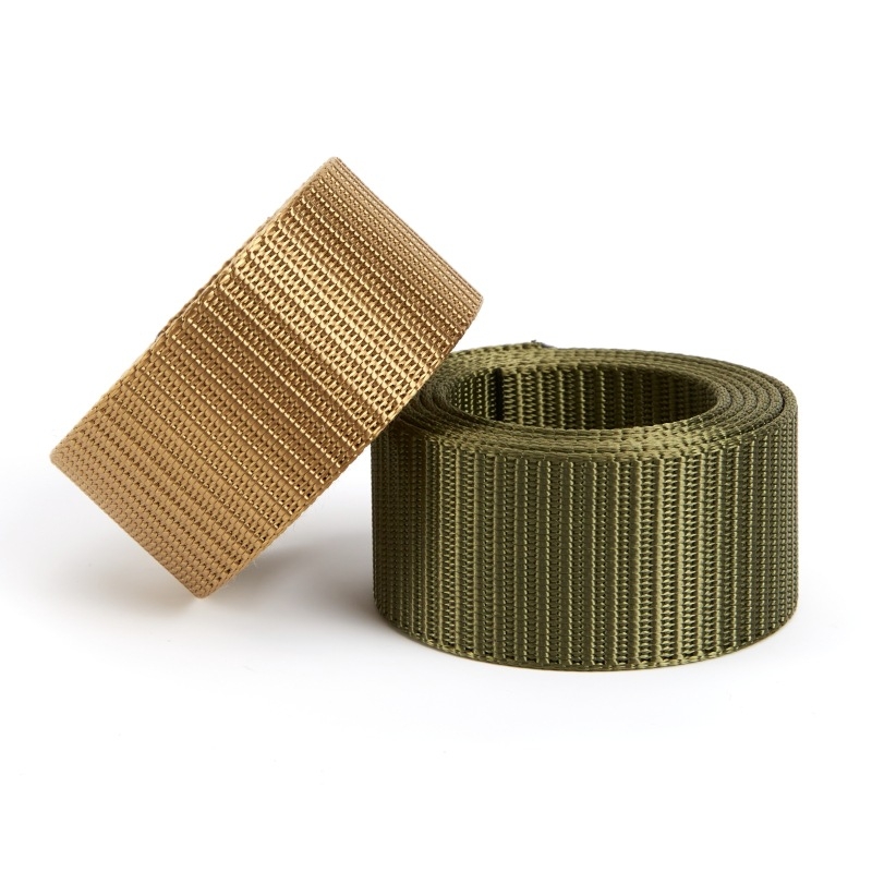 3,5/3,8 cm imitacija najlonskog webbing pojasa s tank uzorkom, produženi najlonski remen i kopča bez zuba