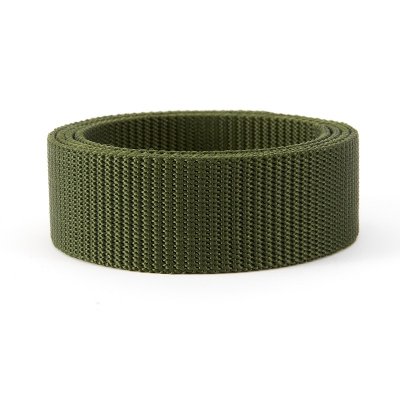 3,5/3,8 cm imitacija najlonskog webbing pojasa s tank uzorkom, produženi najlonski remen i kopča bez zuba