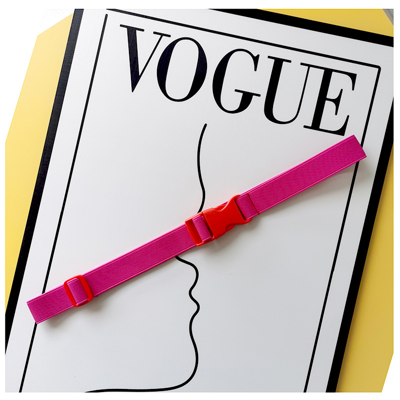 Curea elastică pentru copii din pânză, cu cataramă reglabilă din plastic, dreptunghiulară (material: pânză; cataramă: plastic; formă cataramă: dreptunghiulară; reglabil: da; pentru exterior)