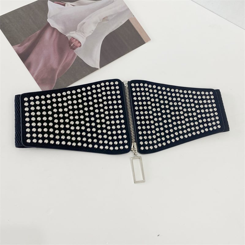 Vidukļa josta ar šņori, plata ķermeņa veidošanai, mākslīgā āda, sievietēm, rudens 2024