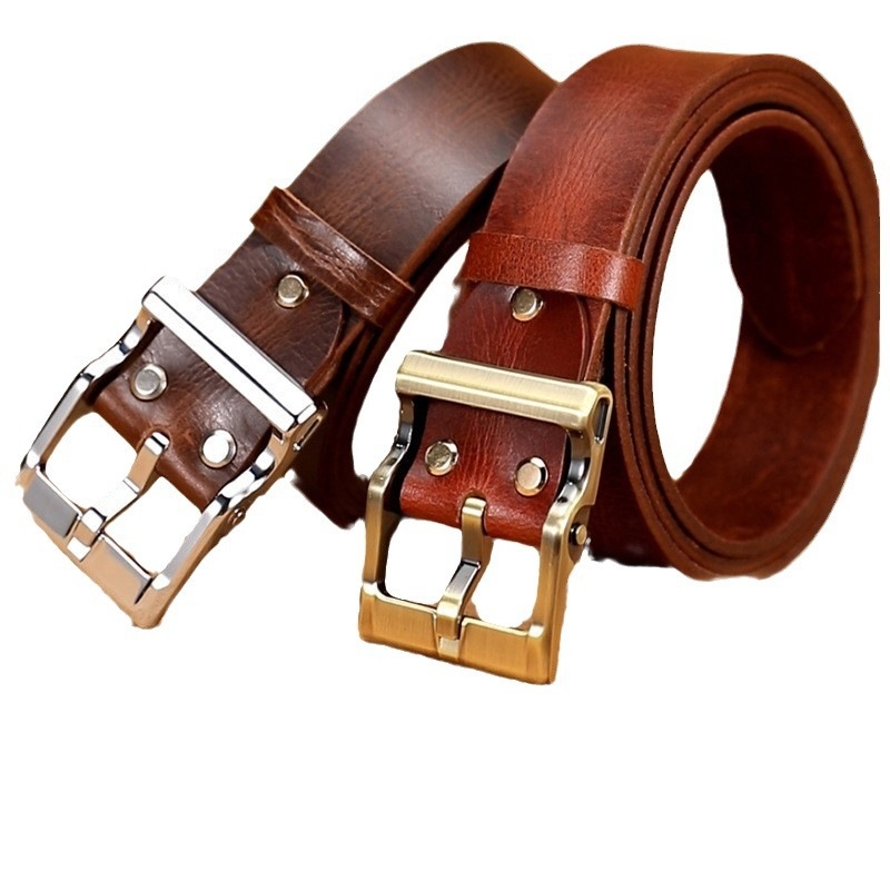 Meeste ehtne nahast vöö, alloy sprādze, kinnitusega nupuga, kaubamärk L.RIDING PULO, äri-/universaalne minimalist stiil