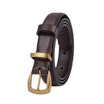 Naiste nahast vöö, esimese kihiga vasikakarva nahk, segatud pannal, nõel-pannal, kitsas laius (<2 cm)