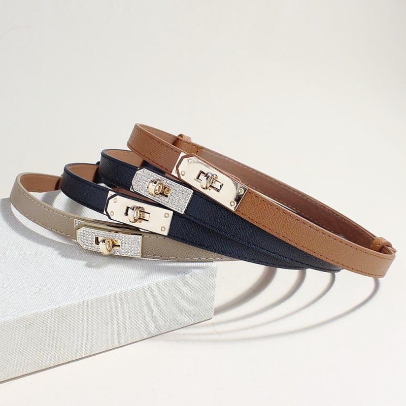 Sünteetilise naha vöö reguleeritava klamriga — õhuke, mitmekülgne sobib ülikonnale ja kleidile