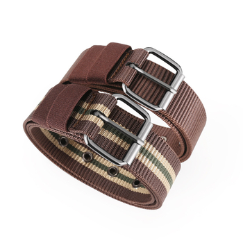 Meeste kanvasrihm pin-sõlmega, üle 4 cm laius, nailonmaterjal, klambri materjal: raud, elektroplaatimine