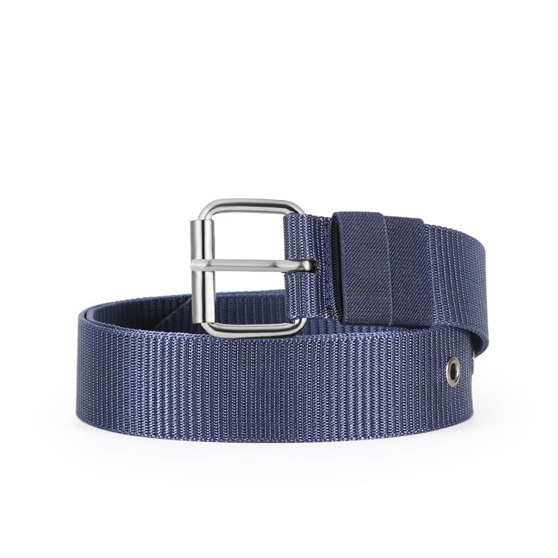 Meeste kanvasrihm pin-sõlmega, üle 4 cm laius, nailonmaterjal, klambri materjal: raud, elektroplaatimine