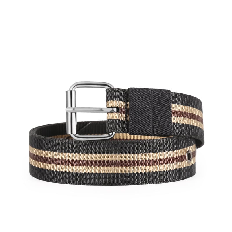 Meeste kanvasrihm pin-sõlmega, üle 4 cm laius, nailonmaterjal, klambri materjal: raud, elektroplaatimine