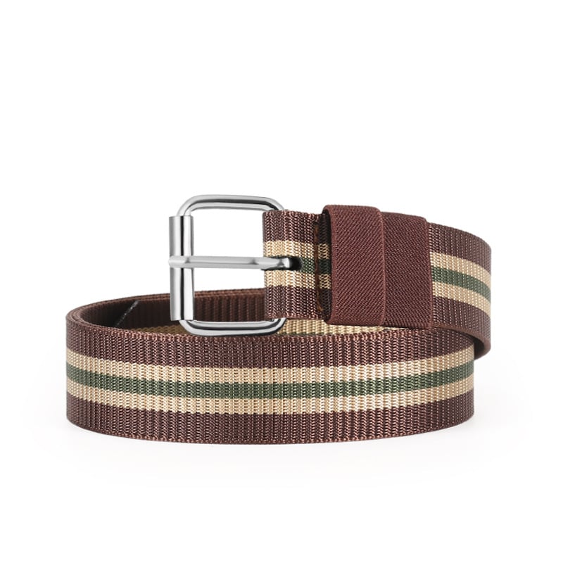 Meeste kanvasrihm pin-sõlmega, üle 4 cm laius, nailonmaterjal, klambri materjal: raud, elektroplaatimine