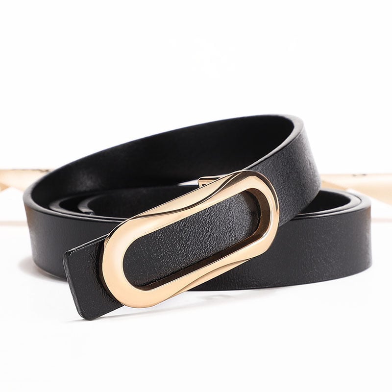 Naiste nahast vöö – õhuke, lihtne igapäevane stiil; kahekihiline veiselihast nahk; segust klamber; sujuv kinnitamine; lai 2–4 cm