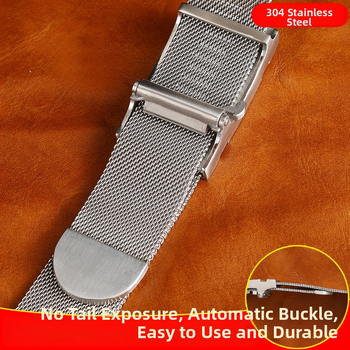 Meeste vöönsulg 304 roostevabast terasest, automaatne klõps, täismetallist disain, harjatud viimistlus, tänav stiil (Materjal: Metall; Klõps: Automaatne; Viimistlus: Harjatud; Stiil: Tänav/Isiksus/Unisex)