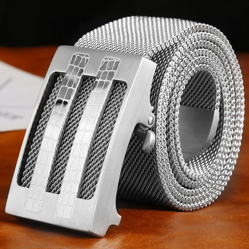 Meeste vöönsulg 304 roostevabast terasest, automaatne klõps, täismetallist disain, harjatud viimistlus, tänav stiil (Materjal: Metall; Klõps: Automaatne; Viimistlus: Harjatud; Stiil: Tänav/Isiksus/Unisex)