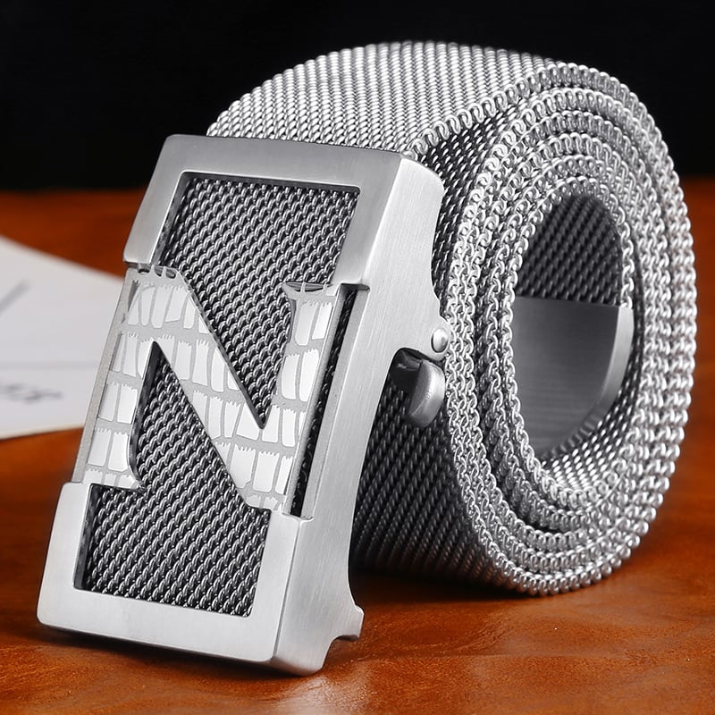 Meeste vöönsulg 304 roostevabast terasest, automaatne klõps, täismetallist disain, harjatud viimistlus, tänav stiil (Materjal: Metall; Klõps: Automaatne; Viimistlus: Harjatud; Stiil: Tänav/Isiksus/Unisex)