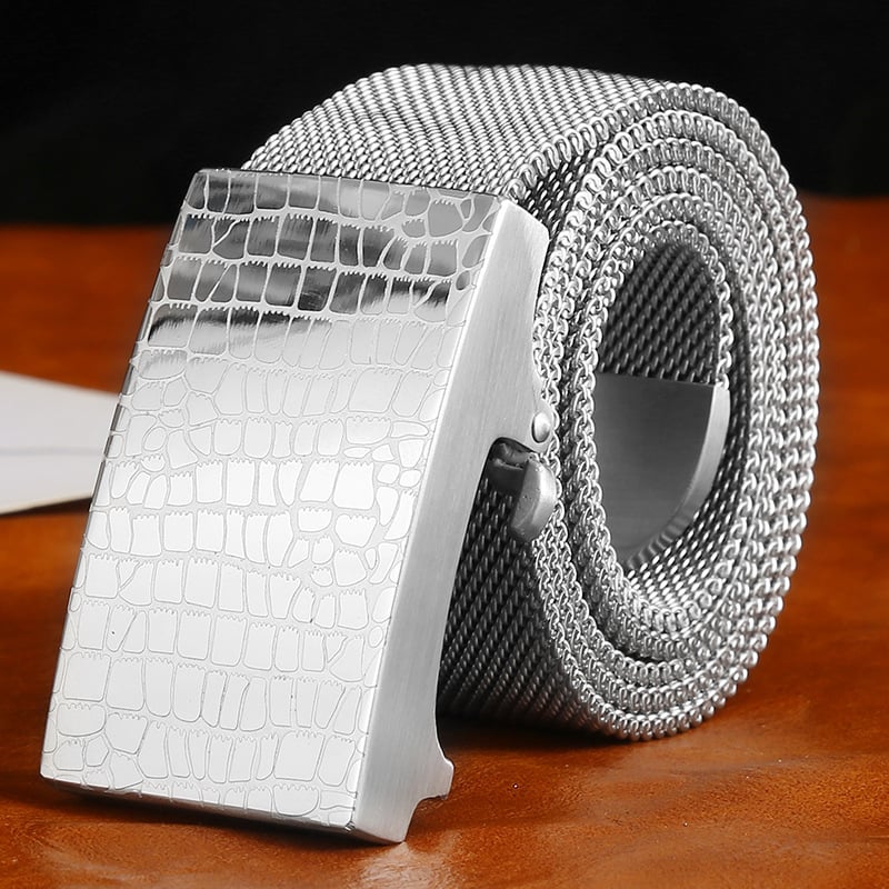 Meeste vöönsulg 304 roostevabast terasest, automaatne klõps, täismetallist disain, harjatud viimistlus, tänav stiil (Materjal: Metall; Klõps: Automaatne; Viimistlus: Harjatud; Stiil: Tänav/Isiksus/Unisex)