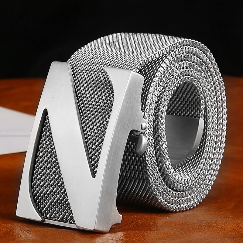 Meeste vöönsulg 304 roostevabast terasest, automaatne klõps, täismetallist disain, harjatud viimistlus, tänav stiil (Materjal: Metall; Klõps: Automaatne; Viimistlus: Harjatud; Stiil: Tänav/Isiksus/Unisex)