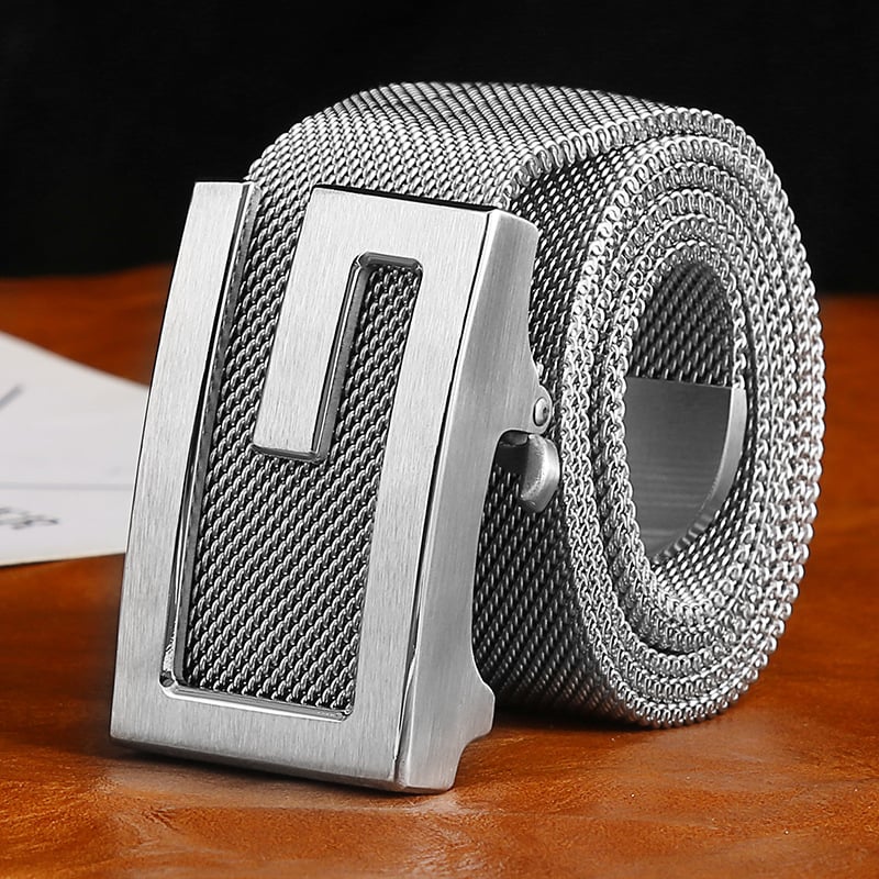 Meeste vöönsulg 304 roostevabast terasest, automaatne klõps, täismetallist disain, harjatud viimistlus, tänav stiil (Materjal: Metall; Klõps: Automaatne; Viimistlus: Harjatud; Stiil: Tänav/Isiksus/Unisex)