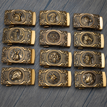 Meeste automaatne vööklipp, sulam, ristküliku kujul, loomamustriga, kohandatav