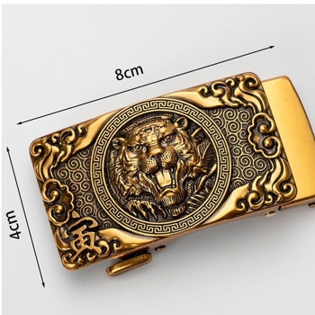 Meeste automaatne vööklipp, sulam, ristküliku kujul, loomamustriga, kohandatav