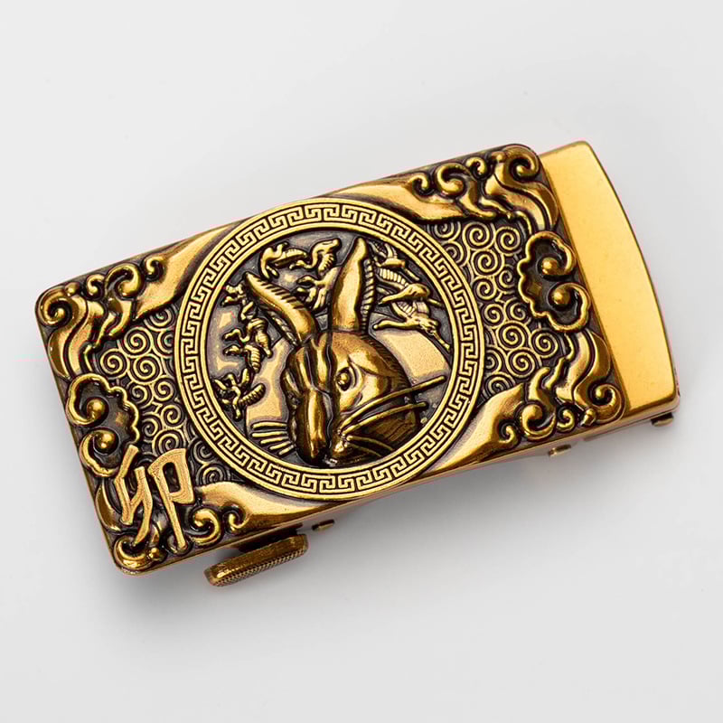 Meeste automaatne vööklipp, sulam, ristküliku kujul, loomamustriga, kohandatav