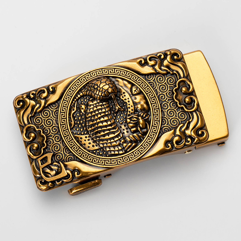 Meeste automaatne vööklipp, sulam, ristküliku kujul, loomamustriga, kohandatav