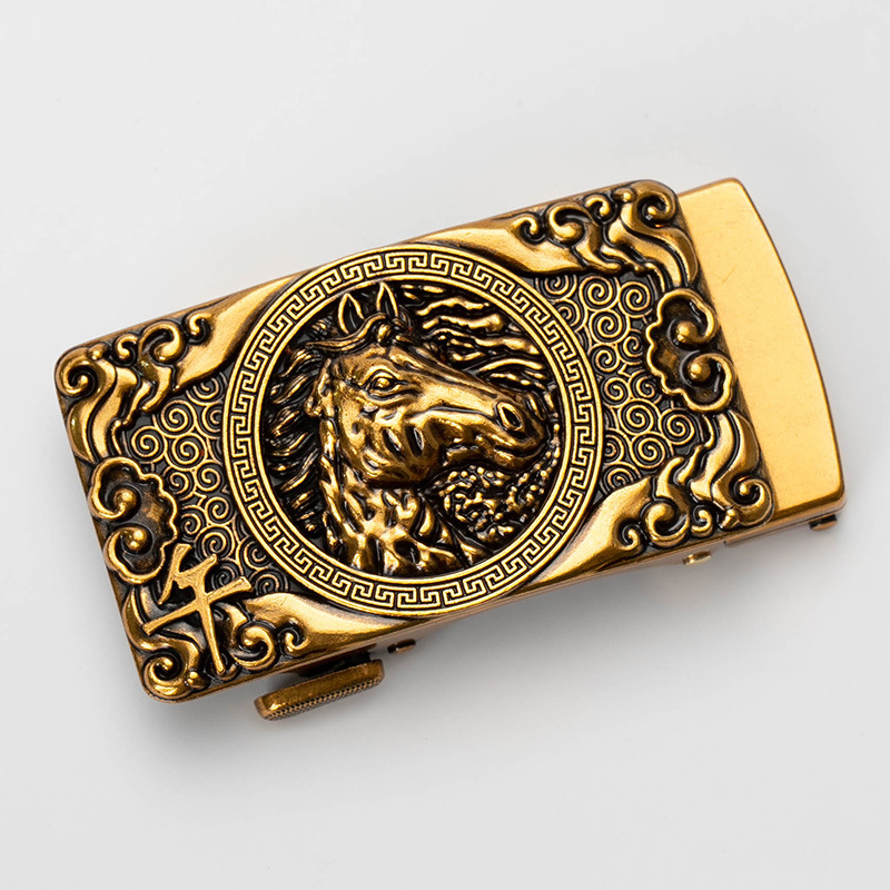 Meeste automaatne vööklipp, sulam, ristküliku kujul, loomamustriga, kohandatav