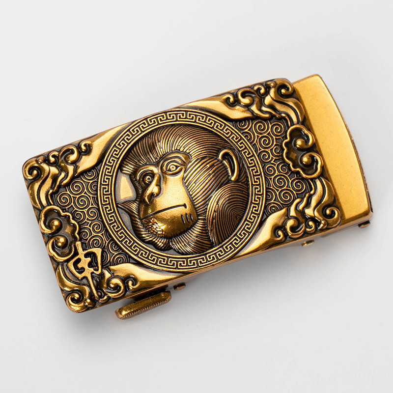 Meeste automaatne vööklipp, sulam, ristküliku kujul, loomamustriga, kohandatav