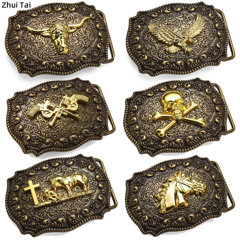 Punk metallist vöökinnitus, ristkülikukujulise plaadiga, looma mustriga